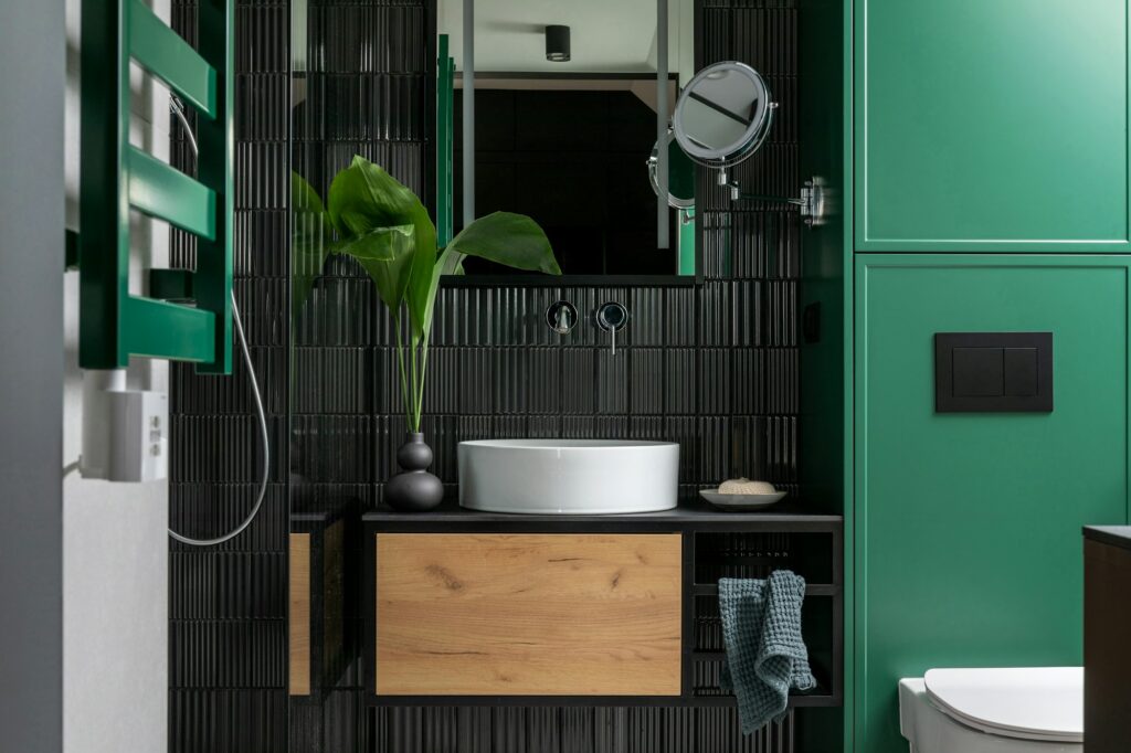 Stylish interior of bathroom